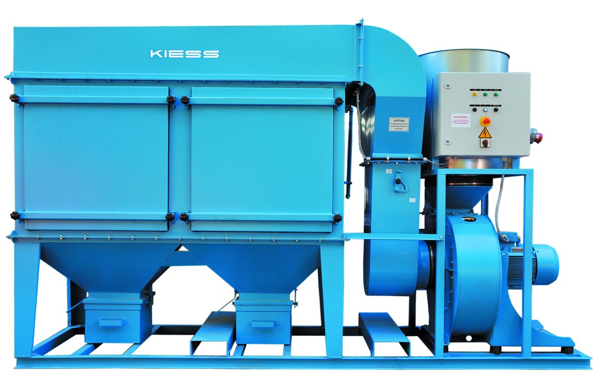 Blaue industrielle Maschine mit Motor