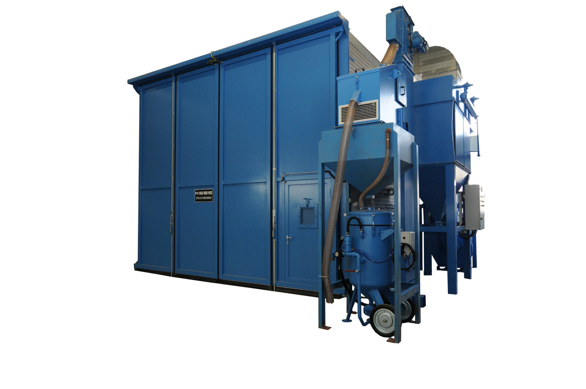 Blaue industrielle Maschinenanlage